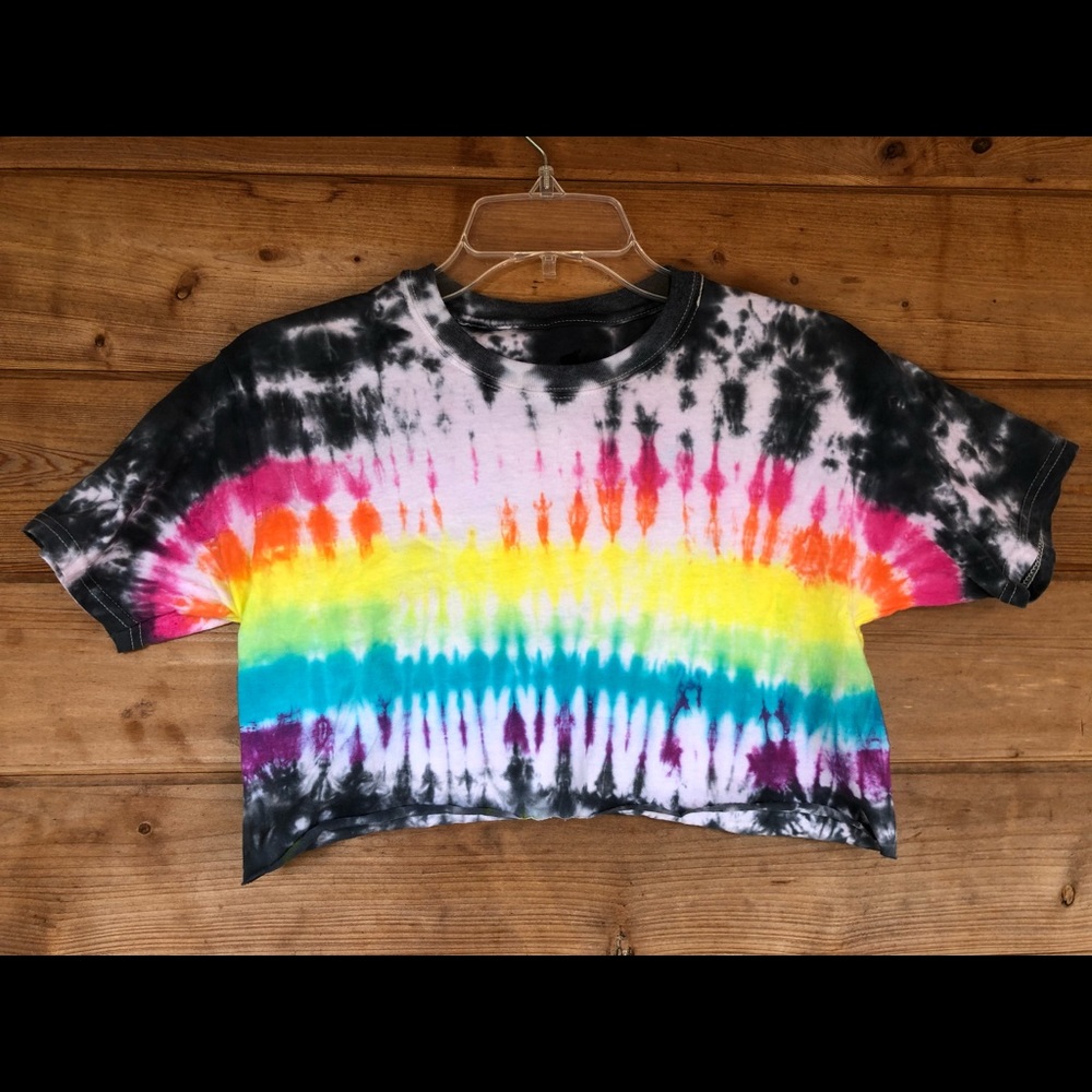 Rainbow hand dyed shirt